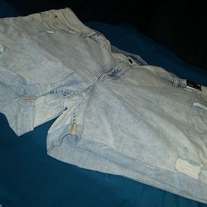 Plus size Distressed shorts